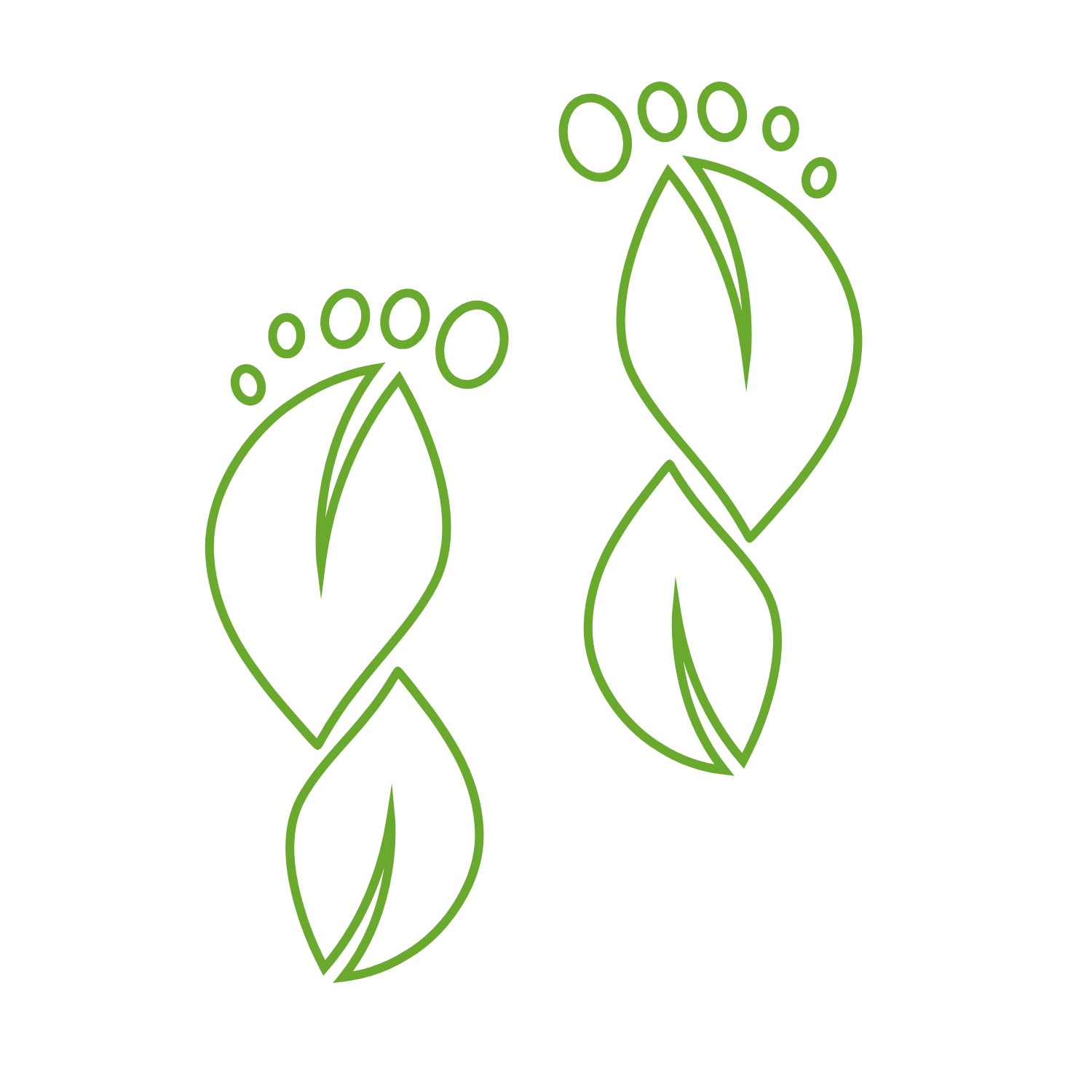 Ikona stóp w kształcie liści - Farba antysmogowa KNOxOUT
