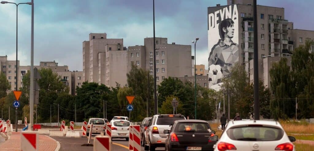 Eko mural legendarnego Kazimierza Deyny. Jest namalowany farbami KNOxOUT