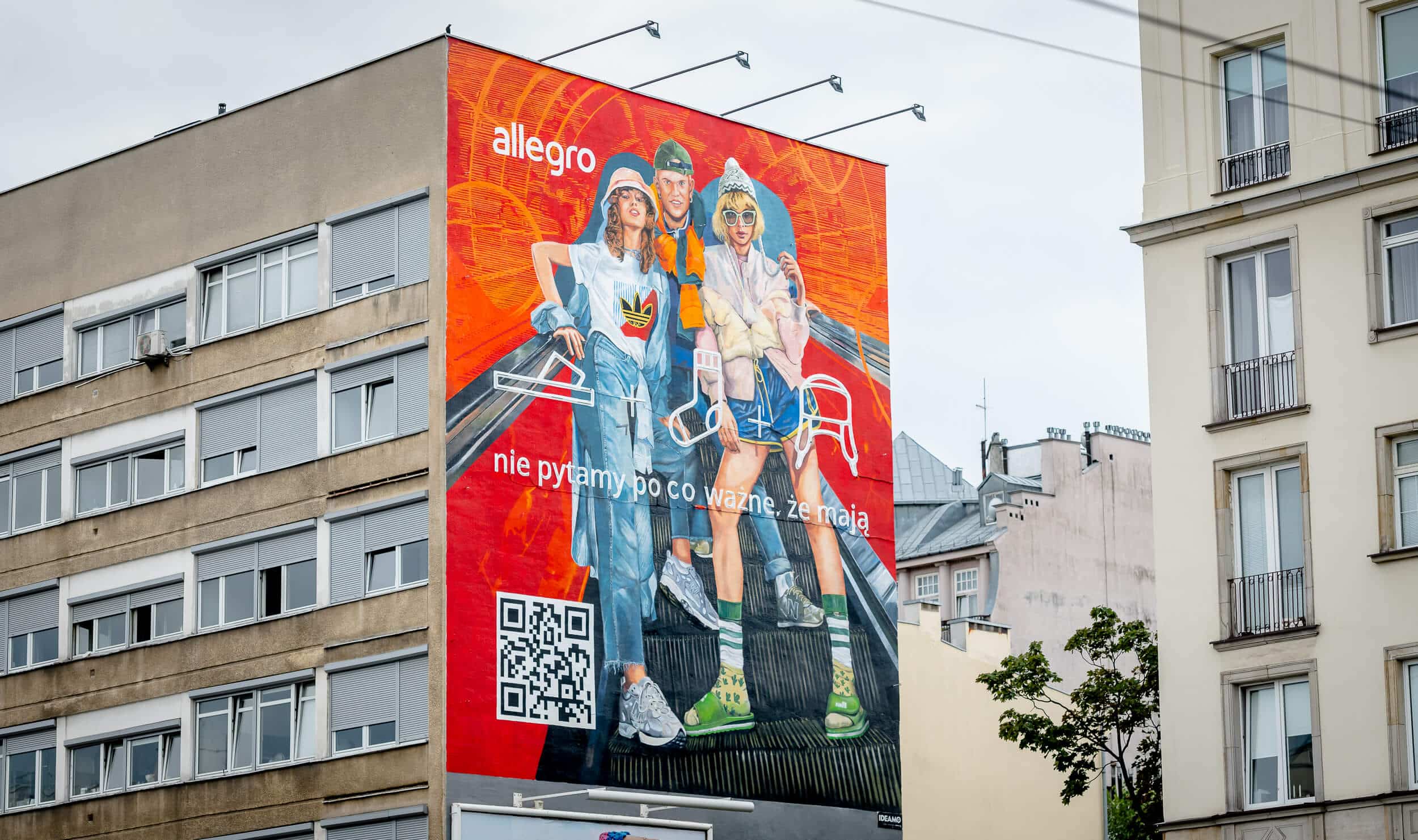 Warszawa Nowy mural Allegro